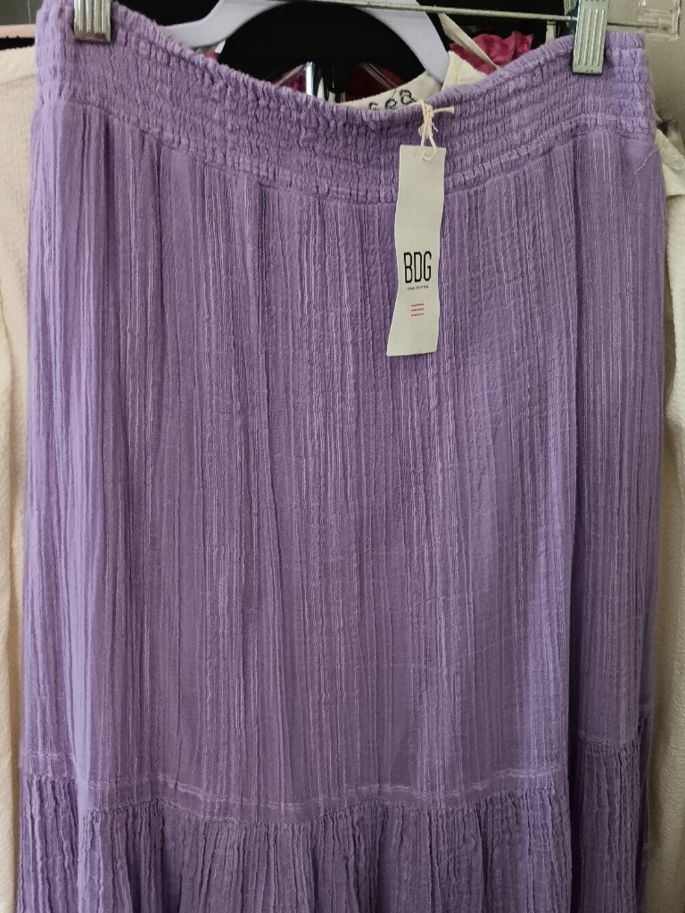 NWT Lavender Rich Cotton Midi Skirt Size Small - Picture 3 of 5